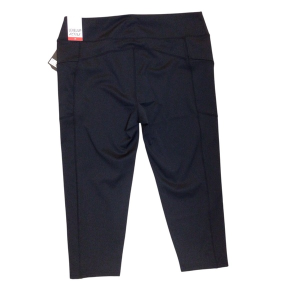 Level Up Active Black Sculpt Capri Leggings 2X Plus Size Dry Fit Pockets - Picture 3 of 4